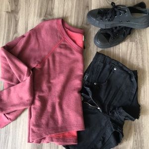 Rust Colored Croptop V-neck